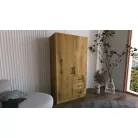 Pino III. akasztós, polcos, fiókos gardróbszekrény 96 cm artisan színben