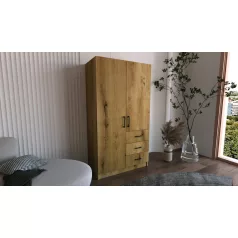   Pino III. akasztós, polcos, fiókos gardróbszekrény 96 cm artisan színben