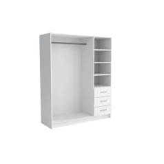   Pino IV. akasztós, polcos, fiókos gardróbszekrény 144 cm sonoma színben