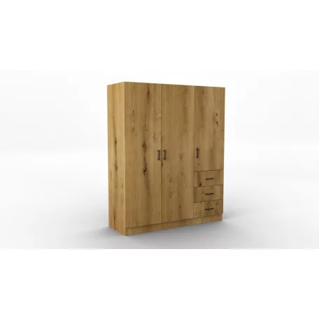 Pino IV. akasztós, polcos, fiókos gardróbszekrény 144 cm artisan színben