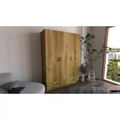   Pino V. akasztós, polcos, fiókos gardróbszekrény 144 cm artisan színben