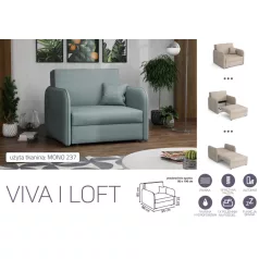   VIVA LOFT I. előre nyíló rugós fotelágy Mono 237 színben