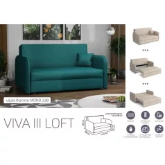   VIVA LOFT III. előre nyíló rugós kanapé Mono 238 színben