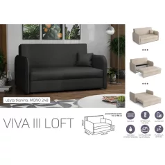   VIVA LOFT III. előre nyíló rugós kanapé Mono 248 színben