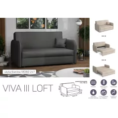   VIVA LOFT III. előre nyíló rugós kanapé Mono 247 színben