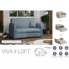   VIVA LOFT II. előre nyíló rugós kanapé Mono 239 színben