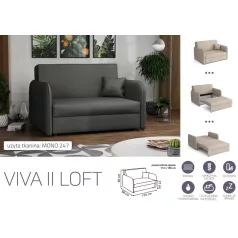   VIVA LOFT II. előre nyíló rugós kanapé Mono 247 színben