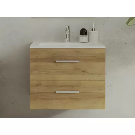 Kayla fürdőszobai alsó szekrény 60 cm riviera tölgy színben