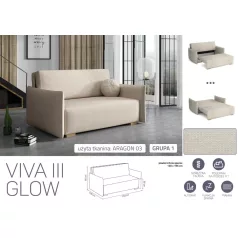 VIVA Glow III. előre nyíló fotel Aragon 03 színben