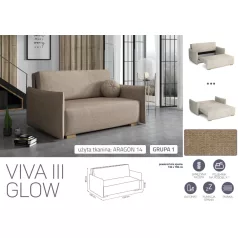 VIVA Glow III. előre nyíló fotel Aragon 14 színben