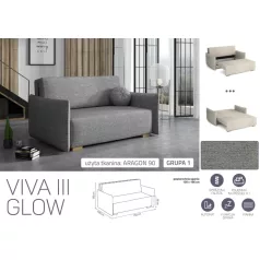 VIVA Glow III. előre nyíló fotel Aragon 90 színben