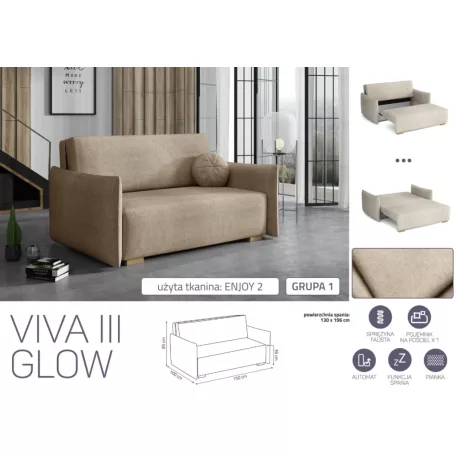 VIVA Glow III. előre nyíló fotel Enjoy 2 színben