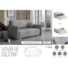 VIVA Glow III. előre nyíló fotel Enjoy 21 színben