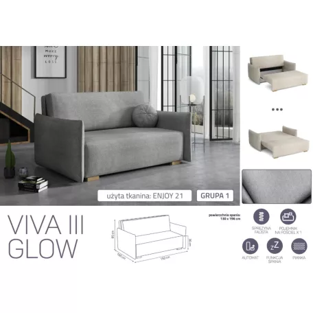 VIVA Glow III. előre nyíló fotel Enjoy 21 színben