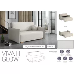 VIVA Glow III. előre nyíló fotel Lambi 01 színben