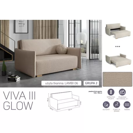 VIVA Glow III. előre nyíló fotel Lambi 06 színben