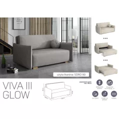 VIVA Glow III. előre nyíló fotel Soro 90 színben