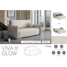 VIVA Glow III. előre nyíló fotel Stark 371 színben