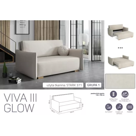 VIVA Glow III. előre nyíló fotel Stark 371 színben