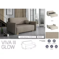VIVA Glow III. előre nyíló fotel Stark 372 színben