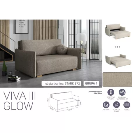 VIVA Glow III. előre nyíló fotel Stark 372 színben