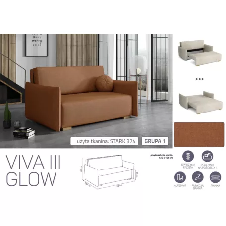 VIVA Glow III. előre nyíló fotel Stark 374 színben