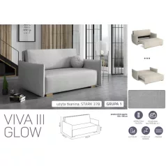 VIVA Glow III. előre nyíló fotel Stark 378 színben