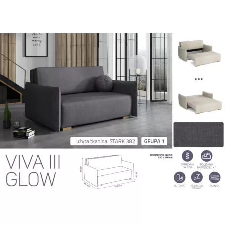 VIVA Glow III. előre nyíló fotel Stark 382 színben
