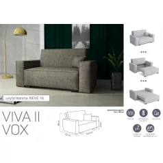 VIVA Vox II. előre nyíló kanapé Neve 16 színben