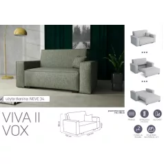VIVA Vox II. előre nyíló kanapé Neve 34 színben