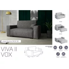 VIVA Vox II. előre nyíló kanapé Neve 90 színben