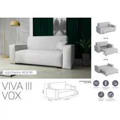 VIVA Vox III. előre nyíló kanapé Neve 80 színben