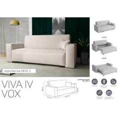 VIVA Vox IV. előre nyíló kanapé Neve 3 színben