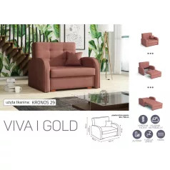 VIVA Gold I. előre nyíló fotelágy Kronos 29 színben