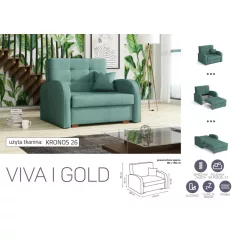 VIVA Gold I. előre nyíló fotelágy Kronos 26 színben