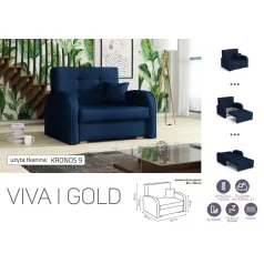 VIVA Gold I. előre nyíló fotelágy Kronos 09 színben