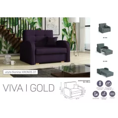 VIVA Gold I. előre nyíló fotelágy Kronos 37 színben