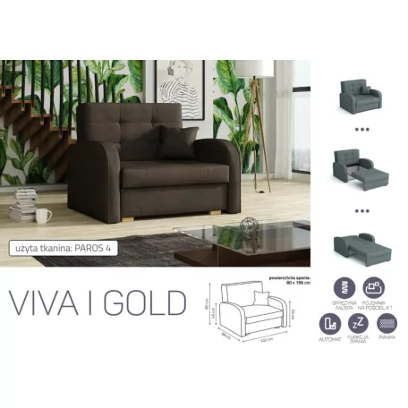 VIVA Gold I. előre nyíló fotelágy Paros 4 színben