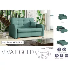 VIVA Gold II. előre nyíló fotelágykronos 26 színben