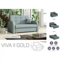 VIVA Gold II. előre nyíló fotelágykronos 31 színben