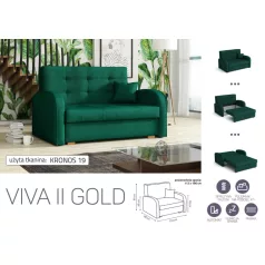 VIVA Gold II. előre nyíló fotelágykronos 19 színben