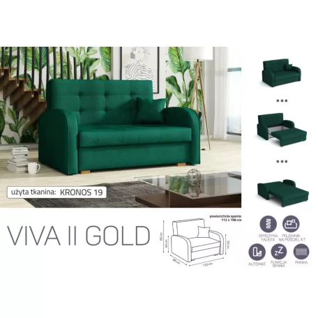 VIVA Gold II. előre nyíló fotelágykronos 19 színben
