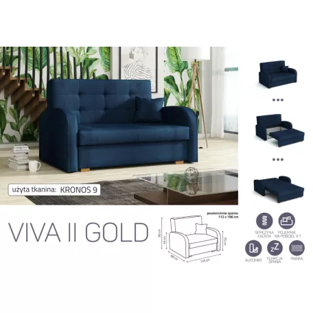 VIVA Gold II. előre nyíló fotelágykronos 9 színben