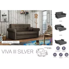   VIVA SILVER III. előre nyíló rugós kanapé Paros 4 színben