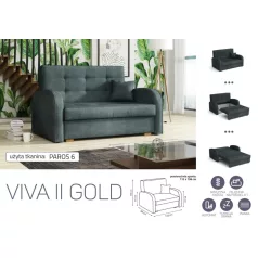 VIVA Gold II. előre nyíló fotelágy Paros 6 színben