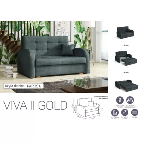 VIVA Gold II. előre nyíló fotelágy Paros 6 színben