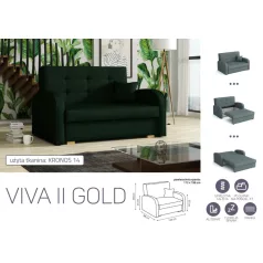 VIVA Gold II. előre nyíló fotelágykronos 14 színben