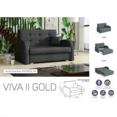VIVA Gold II. előre nyíló fotelágykronos 34 színben