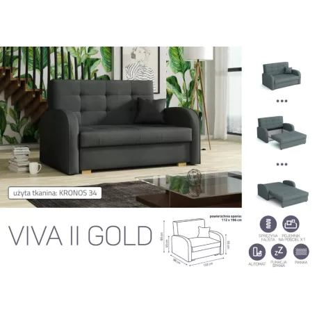 VIVA Gold II. előre nyíló fotelágykronos 34 színben