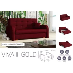 VIVA Gold III. előre nyíló kanapékronos 02 színben